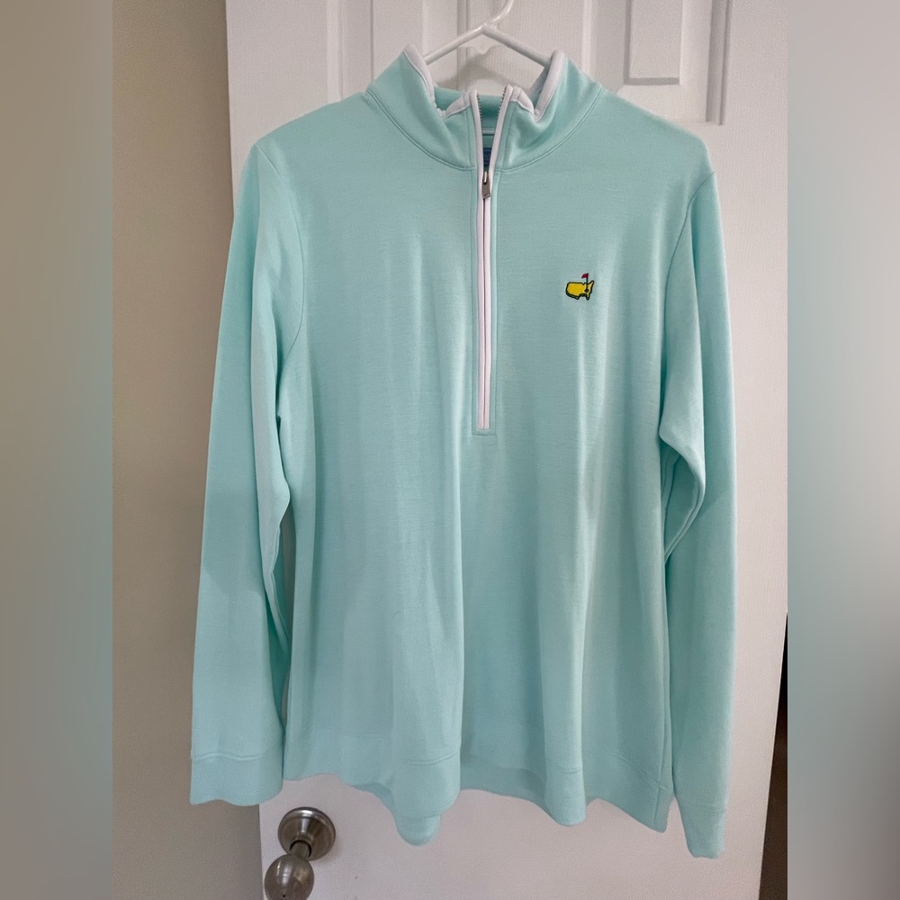 Masters Magnolia lane aqua Blue Quarter-Zip Pullover